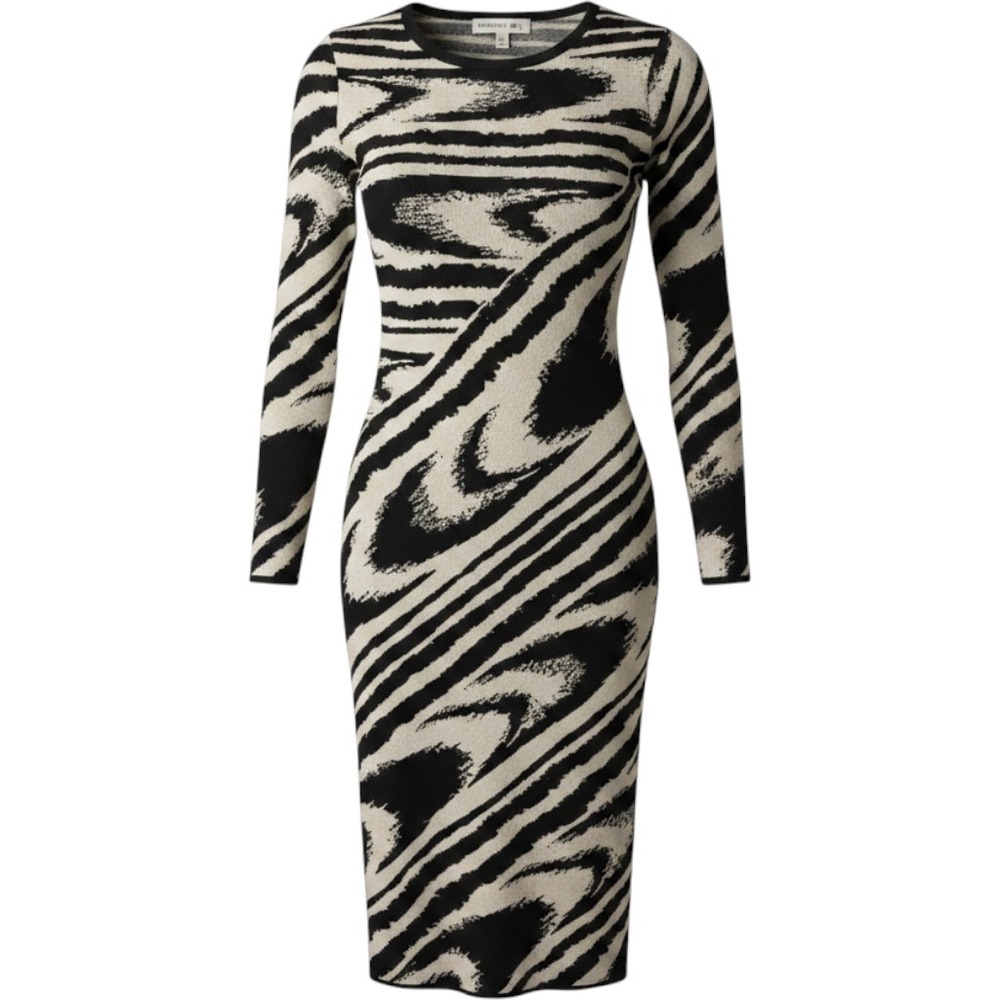 Madden Girl Sweater Maxi Dress Womens Size S Zebra Print Long Sleeve - Picture 1 of 7